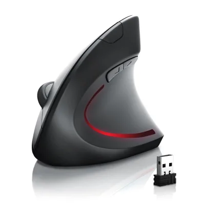 CSL kabellose vertikale Maus im ergonomischen Design - Vorbeugung gegen Mausarm / Tennisarm (RSI)