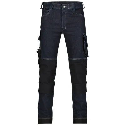 Dassy Arbeitsjeans mit Kniepolstertaschen Kyoto 201084 Gr. 53-STANDARD dunkel-jeansblau/schwarz