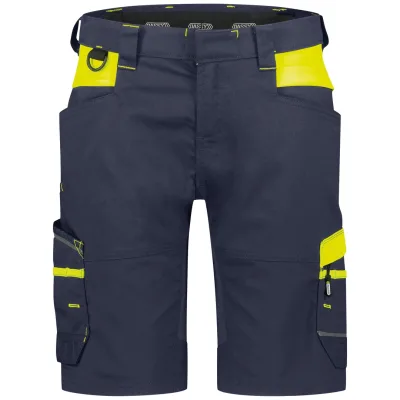 Dassy Arbeitsshorts Stretch Manilla Women 250110 Gr. 52 nachtblau/neongelb