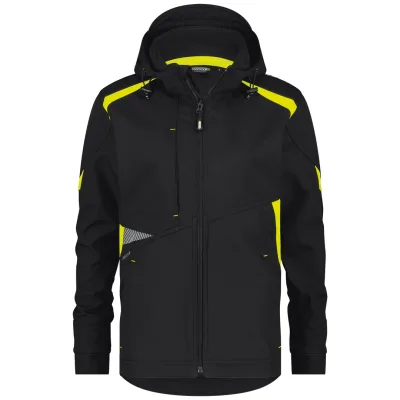 Dassy DASSY® Kalama Women Softshell-jacke für Damen PES21 STANDARD 300547 Gr. XS schwarz/neongelb