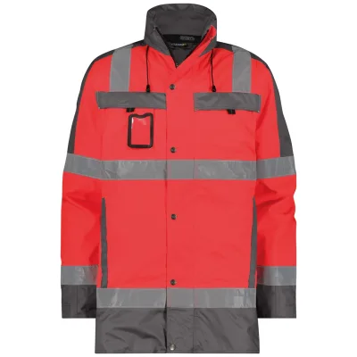 Dassy DASSY® Limasol Warnschutz Parka PES70 STANDARD 500132 Gr. 3XL neonrot/zementgrau