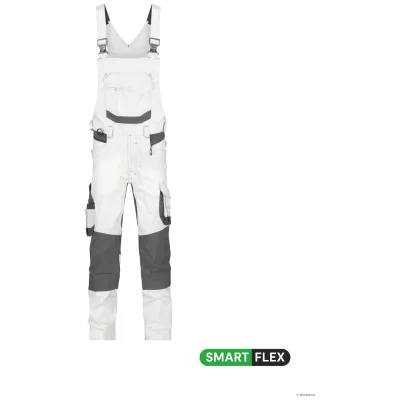 Dassy Malerlatzhose mit Kniepolstertaschen Tronix 400164 Gr. 48-PLUS weiß/anthrazitgrau