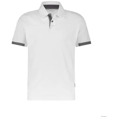 Dassy Poloshirt Traxion 710026 PES44 Gr. XS weiß/anthrazitgrau