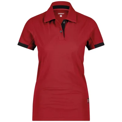 Dassy Poloshirt Traxion Next Women 710085 PESRE44 Gr. L rot/schwarz