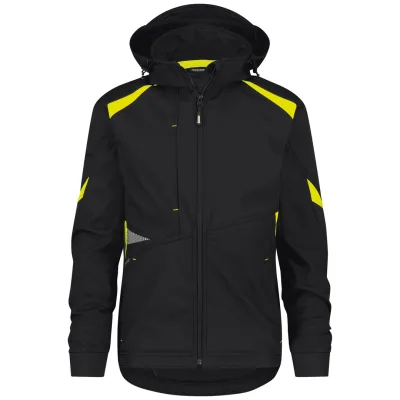 Dassy Softshelljacke Kalama PES21 300522 Gr. 4XL schwarz/neongelb