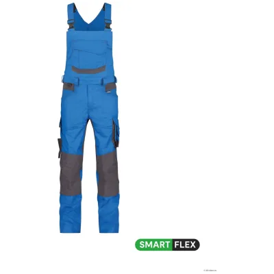 Dassy Stretch-Latzhose mit Taschen Tronix 400163 PESCO41 Gr. 53-MINUS azurblau/anthrazitgrau