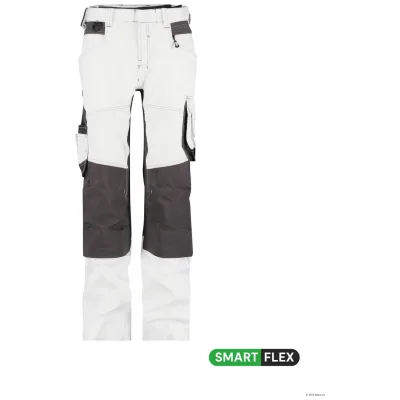 Dassy Stretch-Malerhose Damen Dynax 201020 PESCO41 Gr. 36-STANDARD weiß/anthrazitgrau
