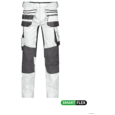 Dassy Stretch-Malerhose Flux 201023 PESCO41 Gr. 53-STANDARD weiß/anthrazitgrau