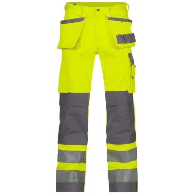 Dassy Warnschutz Arbeitshose GLASGOW PESCO74 Gr. 66 neongelb/zementgrau