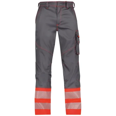 Dassy Warnschutz Bundhose Stretch Princeton PESCOSPA76 STANDARD Gr. 48 zementgrau/neonrot
