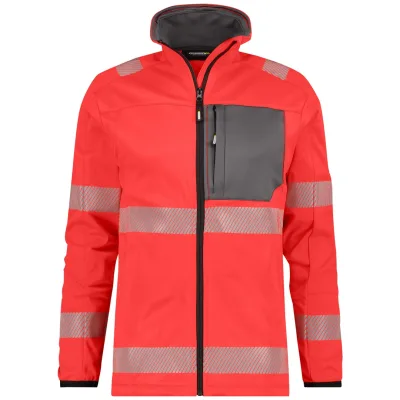 Dassy Warnschutz Midlayer-Jacke CAMDEN PESSPA35 Gr. 4XL neonrot/zementgrau