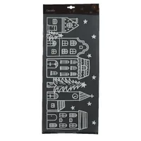 DECORIS Fensterbild Häuser