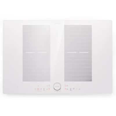 Delicatessa 77 Flex Einbaukochfeld Induktion 4 Zonen 7000W Glaskeramik Weiß
