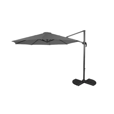 Gardenson Ampelschirm Anthrazit, Schwarz 300x250x356 cm