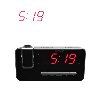 Denver CRP-618 Radiowecker–180° Projektion, Dual-Alarm, schwarz