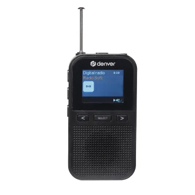 Denver DAH-126 Tragbares DAB+/FM Radio, 1,8" Farbdisplay, 60 Senderspeicher, USB-C, 1800 mAh Akku, Kopfhöreranschluss