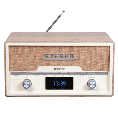 Denver MDA-525 Musikanalage–Radio, CD-Player, Bluetooth, hellbraun