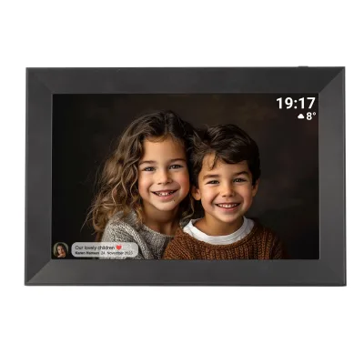 Denver PFF-1012 WiFi-Bilderrahmen– 10,1" Touchscreen, Frameo, schwarz