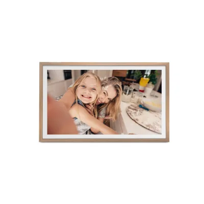 Denver PFF-3263LW WiFi Bilderrahmen –32" IPS, Frameo, Holz, hellbraun