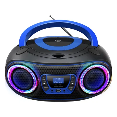 Denver TDB-212 tragbarer CD-Player mit DAB+/FM-Radio und Bluetooth, blau
