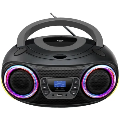 Denver TDB-212 tragbarer CD-Player mit DAB+/FM-Radio und Bluetooth, grau