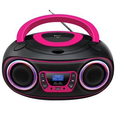 Denver TDB-212 tragbarer CD-Player mit DAB+/FM-Radio und Bluetooth, pink