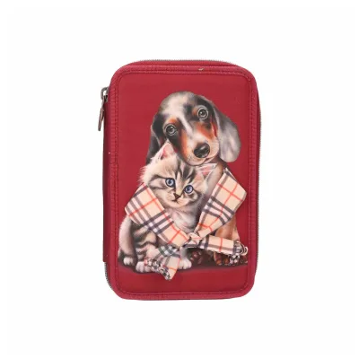 Depesche 2-Fach Federtasche FUR-EVER FRIENDS TOPModel 5,5 x 13 x 20 cm