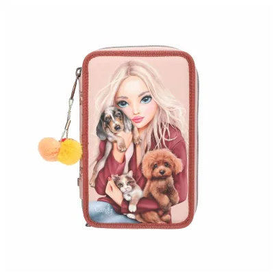 Depesche 3-Fach Federtasche FUR-EVER FRIENDS TOPModel 7,5 x 13 x 20 cm