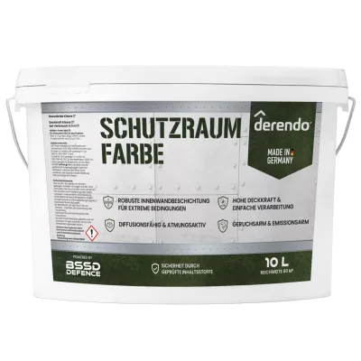 Derendo Schutzraum Wandfarbe weiß, 10l