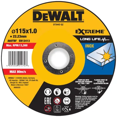 DeWalt Trennscheibe 115x1x22,23 mm Inox