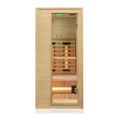 Dewello® Infrarotkabine Infrarotsauna CALGARY 90cm x 90cm inkl. 4 Vollspektrumstrahler, Farblichtherapie, LED