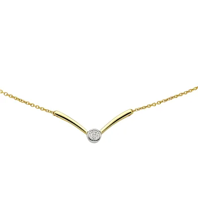 Diamonds by Ellen K. Halskette Gold 375 mit Brillant 0,03ct.
