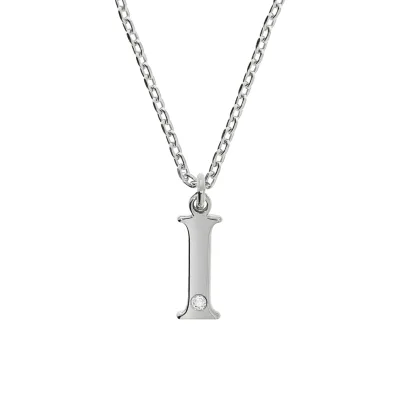 Diamonds by Ellen K. Halskette Silber 925 mit 1x Diamant 0,008ct. Buchstabe I