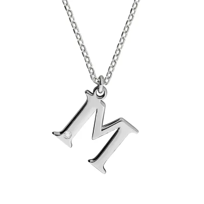 Diamonds by Ellen K. Halskette Silber 925 mit 1x Diamant 0,008ct. Buchstabe