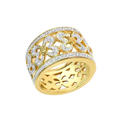 Diamonds by Ellen K. Ring Silber 925 mit 40 Diamanten zus. 0,20ct.