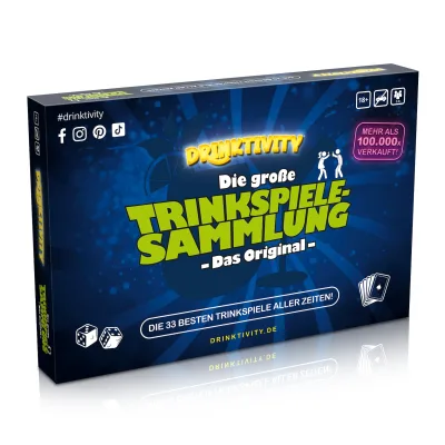 Drinktivity - Die große Trinkspielesammlung (DE) Partyspiele Erwachsene 33 Spiele Party Box