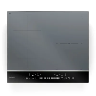 DualTone Hybrid Induktionskochfeld   Flex Zone   LED Display   Slider Control   7200 W Silber