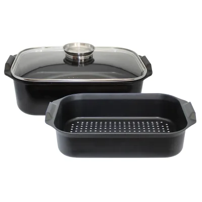 Duo Vital Aluguss Bräter m. Dünsteinsatz