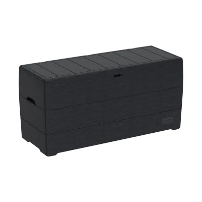 VCM Durabox Kunststoff Garten Aufbewahrungsbox Sitzbank Kissenbox 270 l, 117 x 45 x 56 cm