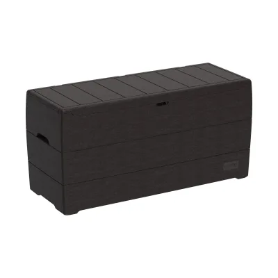 VCM Durabox Kunststoff Garten Aufbewahrungsbox Sitzbank Kissenbox 270 l, 117 x 45 x 56 cm