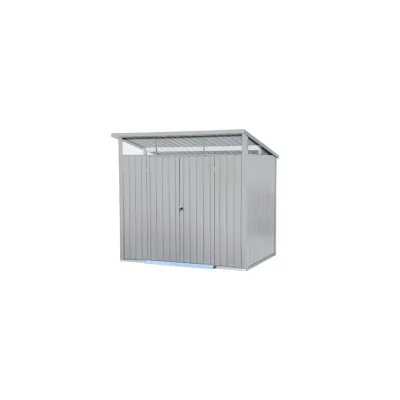 VCM Metall Gartenhaus 249x231 Geräteschuppen Garten Gerätehaus Flügeltür, H. 203 x B. 249 x T. 231 cm, Metall