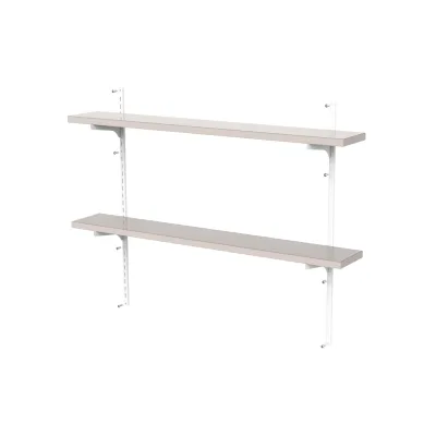 VCM Wandregal 2 Regalfächer für Kunststoffgerätehäuser Duramax H. 76 x. 150 x T. 15 cm