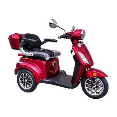 E-Motorroller Elektro Seniorenmobil 3-Rad Elektroroller Urban Hopper Best Ager Li Rot