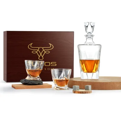 Echos Whiskyset Geschenkset Whiskygläser 7-Teiliges Whiskeyset