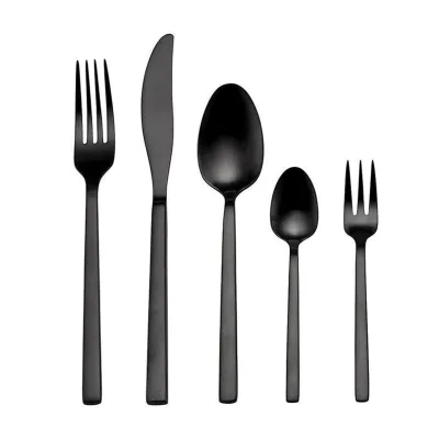 ECHTWERK Tafelbesteck Set 30tlg PURE BLACK - Shiny