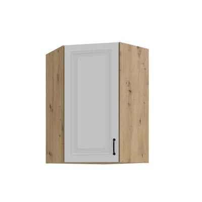 Eckhängeschrank 60x60 cm Stilo Weiss Küchenzeile Küchenblock Landhaus Höhe 90 cm