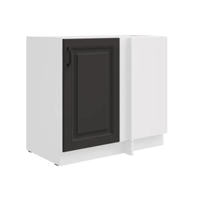 Eckschrank 105cm Stilo Grau Küchenzeile Küchenblock Küche Landhaus Einbauküche