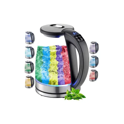 Ecosa Glas Wasserkocher m. Temperatureinstellung LED Beleuchtung 1.8L