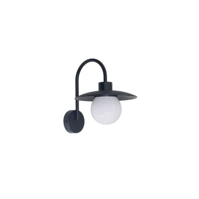 Elegante Wandleuchte, Innen/Außen, schwarz