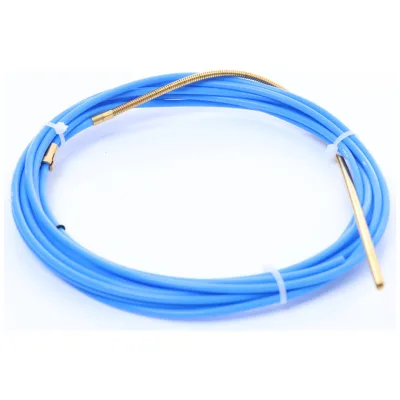 ELMAG PTFE-Seele 4,5 m blau, f. Alu-, Edelstahl u. Miglötdraht Ø 0,6 - 1,0 mm, mit Führungsspirale, Haltenippel & O-Ring